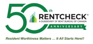 Rent Check 50th anniversary logo